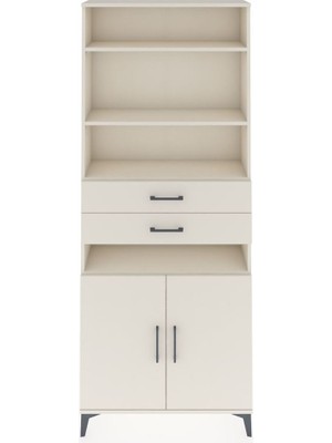 Dienni Arges Dolap 5 Raflı 2 Çekmeceli 2 Kapaklı 88X30X221 Aytaşı-Aytaşı