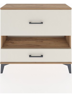Dienni Arges Şifonyer Tek Raflı 2 Çekmeceli 88X30X80 Çam-Aytaşı