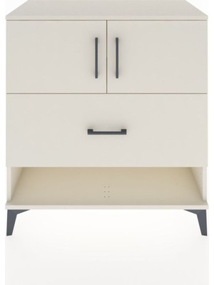Dienni Hyperion Şifonyer 2 Raflı Tek Çekmeceli 2 Kapaklı 88X44X96 Aytaşı-Aytaşı