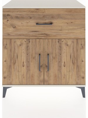 Dienni Hyperion Şifonyer Tek Raflı Tek Çekmeceli 2 Kapaklı 88X44X96 Aytaşı-Çam