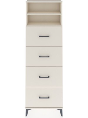 Dienni Arges Dolap 2 Raflı 4 Çekmeceli 60X30X182 Aytaşı-Aytaşı