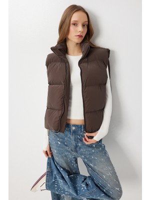 Happiness İstanbul Kaplamalı Şişme Yelek LNS0091 Kahverengi