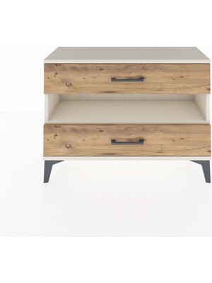 Dienni Arges Şifonyer Tek Raflı 2 Çekmeceli 88X30X64 Aytaşı-Çam