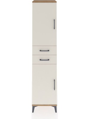 Dienni Hyperion Dolap 4 Raflı 2 Çekmeceli Tek Kapaklı 44X44X195 Çam-Aytaşı