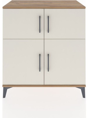 Dienni Hyperion Şifonyer Tek Raflı 4 Kapaklı 88X44X96 Çam-Aytaşı