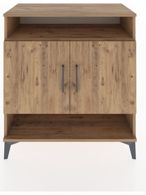 Dienni Hyperion Şifonyer 3 Raflı 2 Kapaklı 88X44X96 Çam-Çam