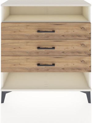 Dienni Arges Şifonyer Tek Raflı 3 Çekmeceli 88X30X96 Aytaşı-Çam