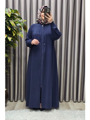 Elmas Tesettür Kadın Tesettür Giyim  Büyük Beden Nur Robalı Krep Ferace