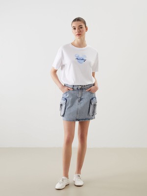 Lc Waikiki Yeni Sezon Dar Fit Mini Jean Etek