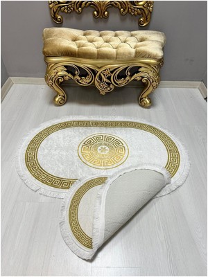 Home 2'li Ikili Banyo Paspas Seti Dijital Baskı Kaymaz Keçe Taban Banyo Paspas Takımı 40X60-60X100 Golday