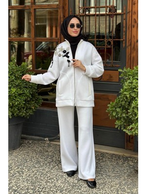 Moor Star Pantolonlu Takım 25W4031 Ekru