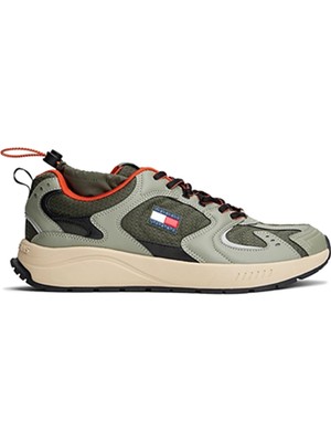 Tommy Hilfiger TJM RUNNER MIX MATERIAL Açık Haki Erkek Sneaker