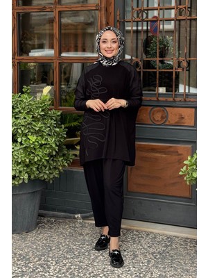 Heddy & Nurcan Çetin Nurcan Çetin Pantolonlu Takım 25513 Siyah