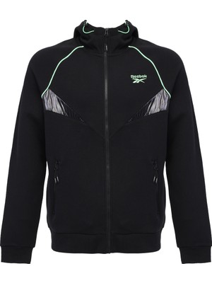 Reebok Zıp Hoody - Mıx Siyah Erkek Eşofman Üstü
