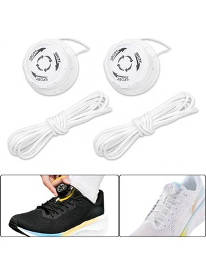 İpekbazaar Pratik Yeni Nesil Kilitli Bağcık, Döner Mekanizma Ile Kolay Bağla-Çöz Günlük Spor Ayakkabı Bağcığı