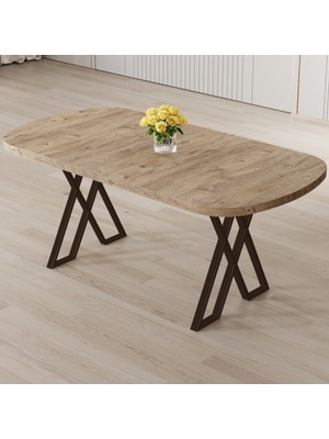 Canisa Kaye Serisi Mdf 90X168 Sabit Atlantik Çam Mutfak Masası