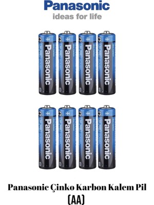 Panasonic Çinko Karbon 8 Adet Kalem Pil (Aa)