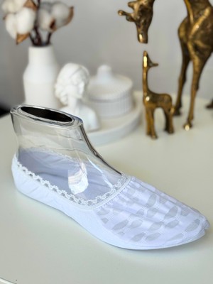 Voux Leopar Desenli Tül Kadın Babet Çorap Karışık Renkli 4 'lü