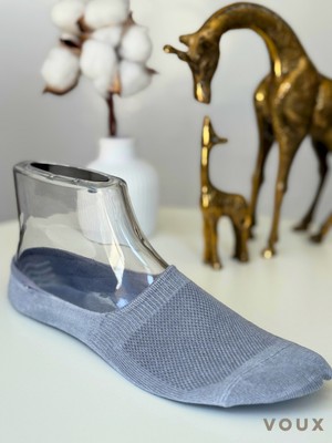 Voux Bambu Silikonlu Çok Renkli Kadın Babet Çorap 6 'lı