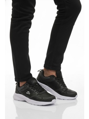 Slazenger Siyah Beyaz Bağcıklı Hafif Esnek Erkek Spor Ayakkabı Gima M