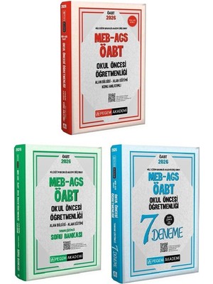 Anla Kazan Yayınları Pegem 2026 Öabt Meb-Ags Okul Öncesi Öğretmenliği Konu Anlatımlı + Soru Bankası + 7 Deneme 3 Lü Set