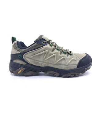 Humtto HM1520 Hakiki Deri Su Geçirmez Haki Renk Erkek Günlük ve Outdoor Ayakkabı
