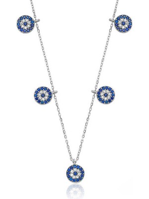 Noip 925 Ayar Gümüş Nazarlı Şans Kadın Gümüş Kolye PT2610119 (802802)