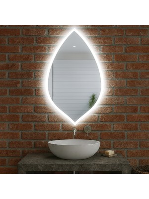 Aypars Atölye Natura LED Ayna – Damla Formlu Modern Duvar Aynası