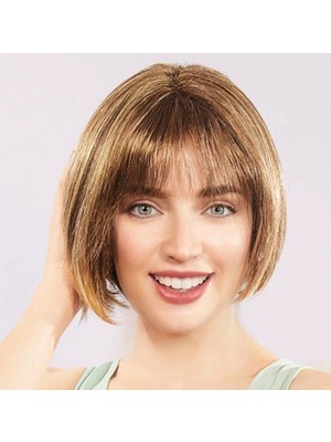 Çılgın Tahtakale Açık Kahverengi Küt Parti Peruk