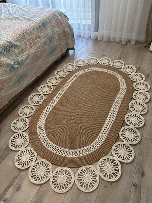MaVaux Marguerite Özel Tasarım Hasır Jüt Kilim – Koridor, Antre ve Salon Halısı Yolluk
