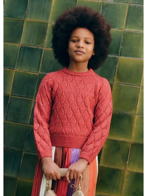 Mayoral Abel&Lula Kız Çocuk Kazak Kahverengi