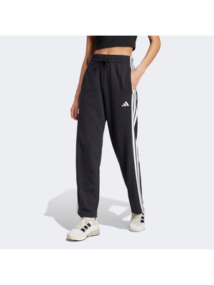 adidas Essentials 3 Stripes Open Hem French Terry Kadın Siyah Eşofman Altı.-