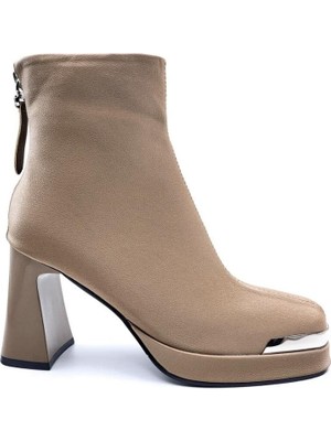 Guja 25K414-2 Kadın Ithal Premium Platform Topuklu Küt Burunlu Bot