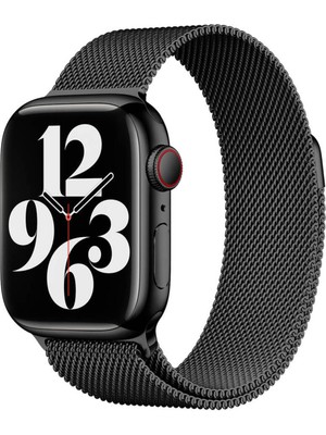 Adige Apple Watch 11 46MM Kordon Kayış Metal Hasır Örgülü