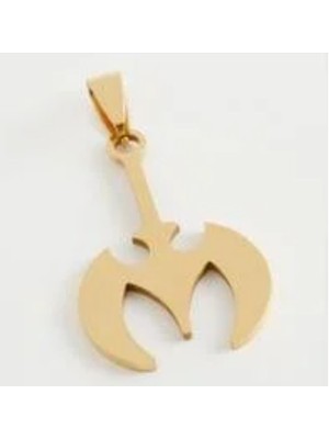 Zero Sptrns Balta Çelik Kolye Ucu 3,5 Cm-Sarı