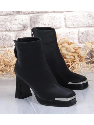 Bags Shoes Guja 25K414-2 Kadın Ithal Premium Platform Topuklu Küt Burunlu Bot