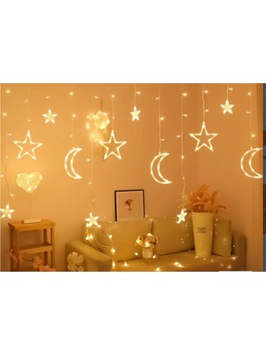 Çılgın Tahtakale Ay Yıldız Perde LED 3m