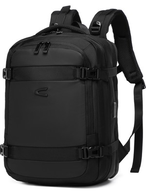 Hüvendo 17,3 Inç Laptop Bölmeli, Ortopedik Sırt Destekli Su Geçirmez Erkek Sırt Çantası CTV8682 Siyah