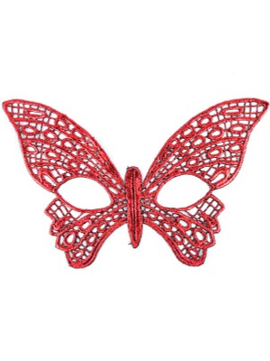 Çılgın Tahtakale Kırmızı Dantel Masquerade Maskesi 7 No