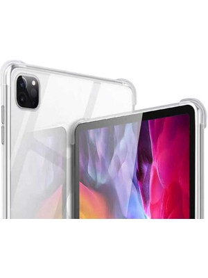 iPad Pro 12.9 2021 (5.nesil) - Uyumlu Uyumlu Aden Tablet Nitro Anti Shock Silikon Kapak-Renksiz