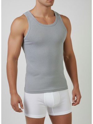 Balkonda Erkek Atlet Pamuklu İç Çamaşır 3'lü Paket Slim Fit Rahat - Berrak