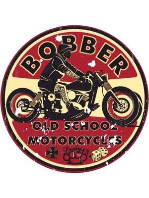Sticker Dizayn Vintage Rider - Old School Vintage - Motorcu Sticker - 02506