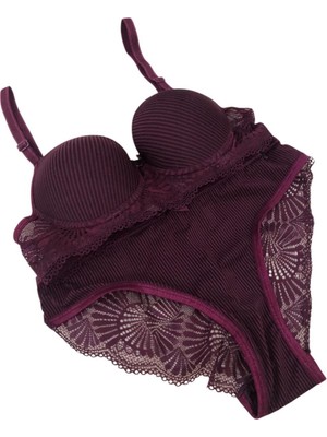 Umt Kadın Dolgulu B Cup Balenli Telli Sütyen Takımı