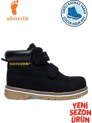 Albishoes Erkek Çocuk Cırtlı Kaymaz Taban Suya Dayanıklı Soğuk Geçirmez Anatomik Erkek Çocuk Bot