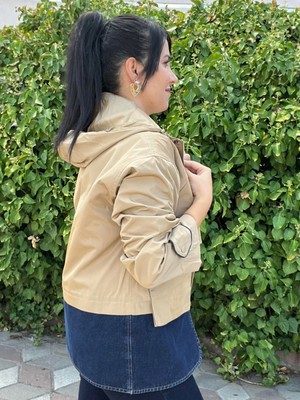 Patuta Butik Jean Detaylı Tasarım Trençkot