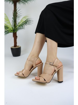 Serko Shoes Kadın Arkası Açık Kedi Gözü Topuklu Ayakkabı