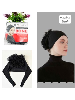 Silikonlu Fırfırlı Bone - Siyah