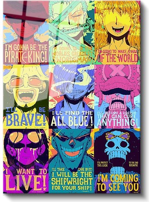 Artarilion Cam Dikey Duvar Tablosu Cam One Piece Tayfa Ev Ofis Salon Modern Duvar Tablosu