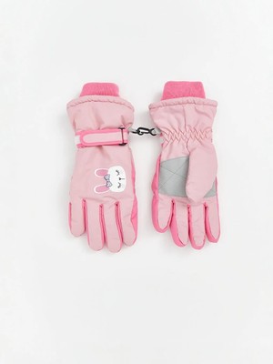 LC Waikiki Kilit Detaylı Cırt Cırtlı Kız Çocuk Kar Eldiveni  (W5)