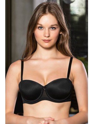 Kapsulavm Straplez Sütyen Siyah  (MGP1410)